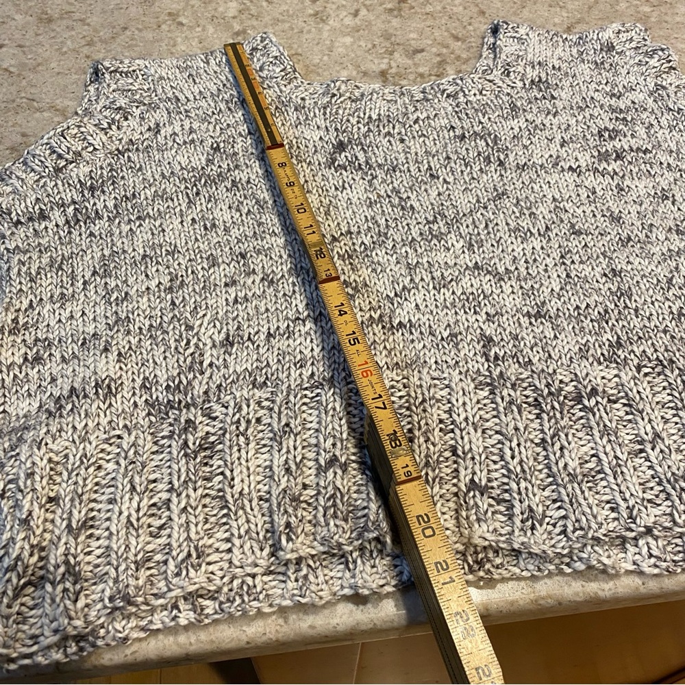 Beautiful hand knit tweed sweater.